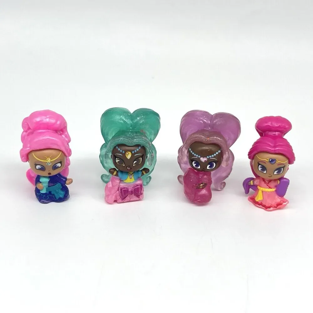 Shimmer & Shine Teenie Genies Mini Figure Dolls LOT of 4 Nickelodeon Toy RARE